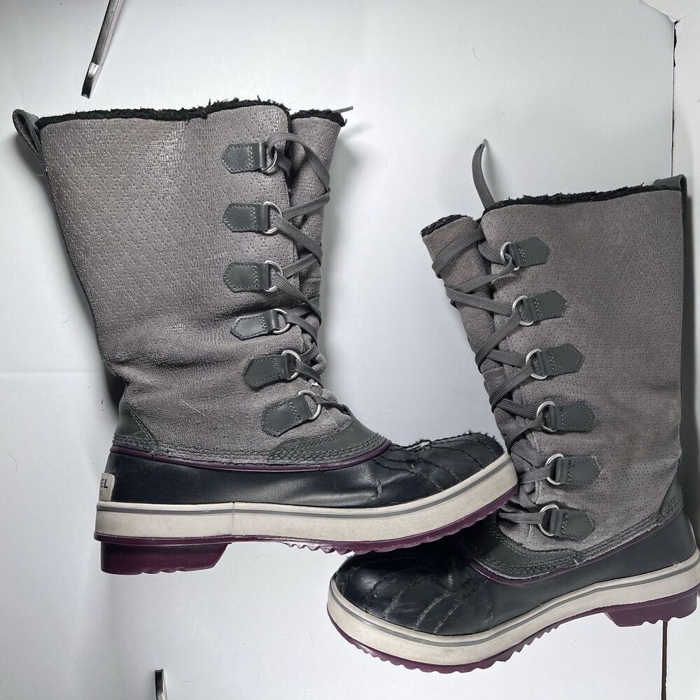 Sorel Tivoli Waterproof Calf High Lace Up Snow Boots Women's Size 9 - Picture 5 of 7